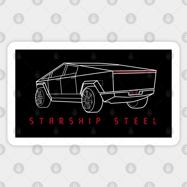 Starship Steel Sticker by Sirenarts